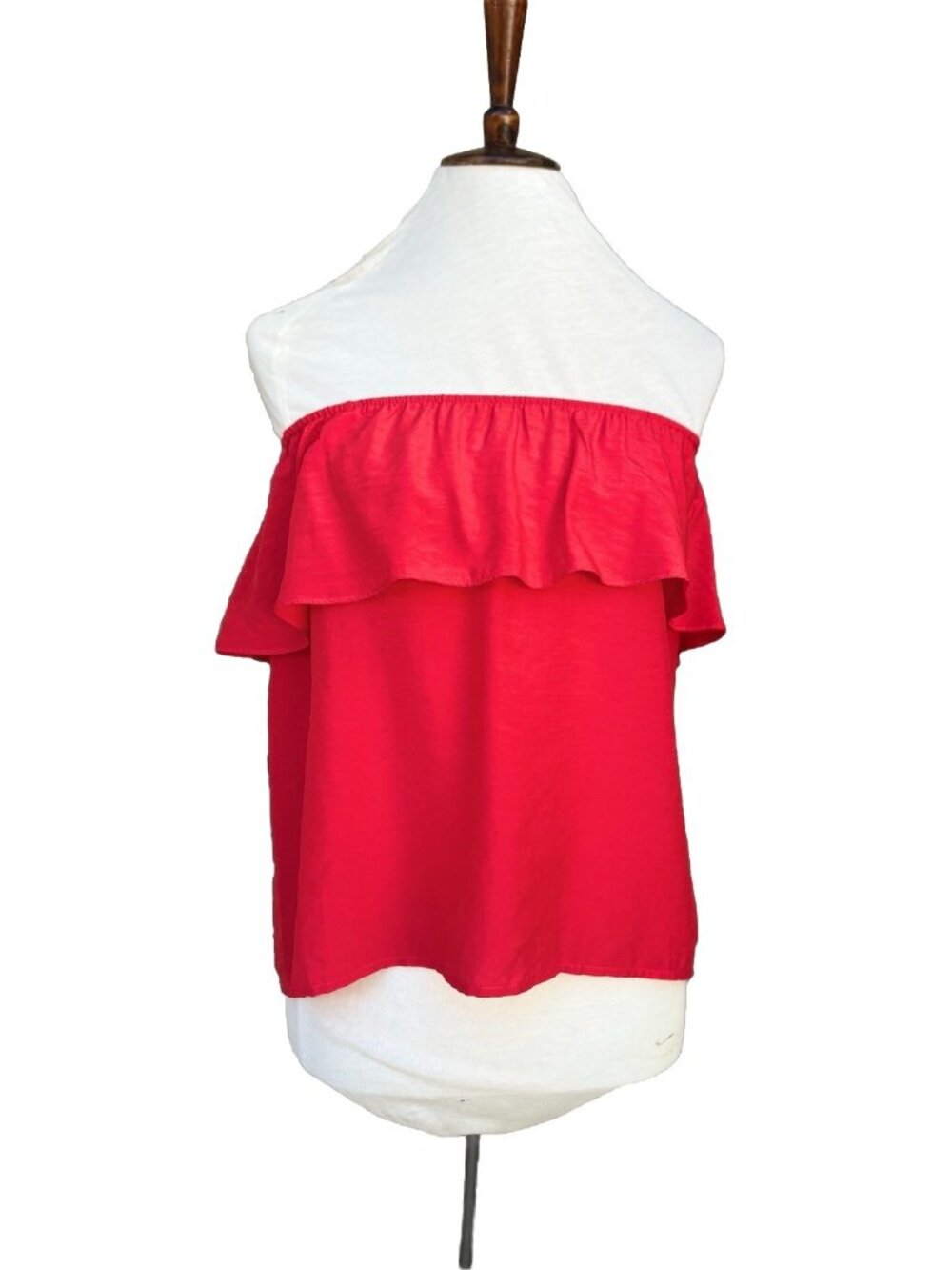 Nasty Gal Private Practice Strapless Ruffle Tube Top Red Size M Women's NWT - Picture 8 of 13